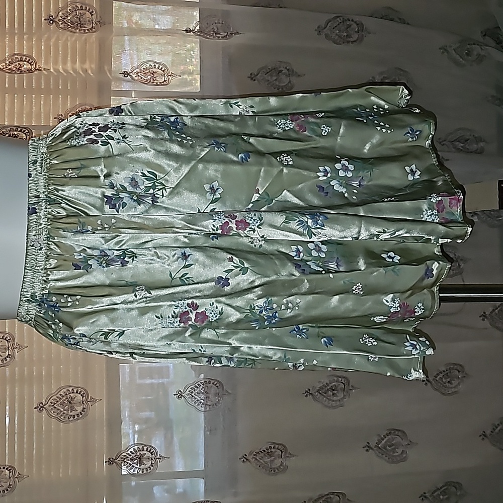 Vintage Green Floral Skirt Size 20WP - Picture 3 of 7